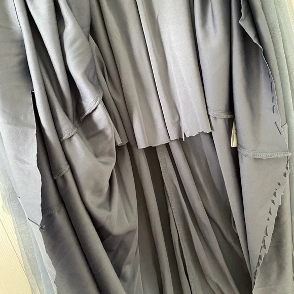 Windsor Blue Mesh Corset Prom Dress - Picture 8 of 12